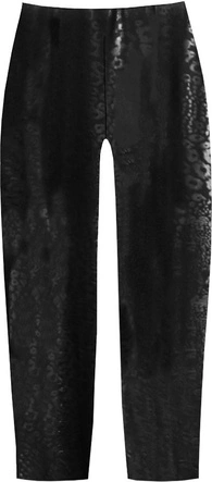 BŁYSZCZĄCE LEGGINSY W PANTERKĘ CZARNE (331ART)