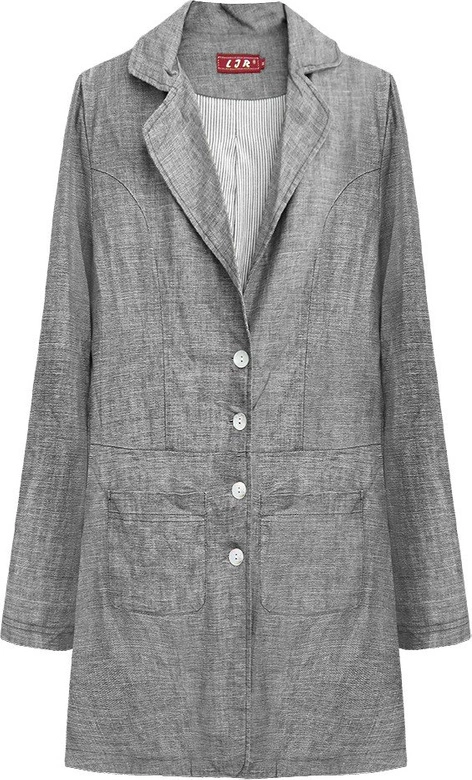 CIENKI PŁASZCZYK CIEMNOSZARY (1295)