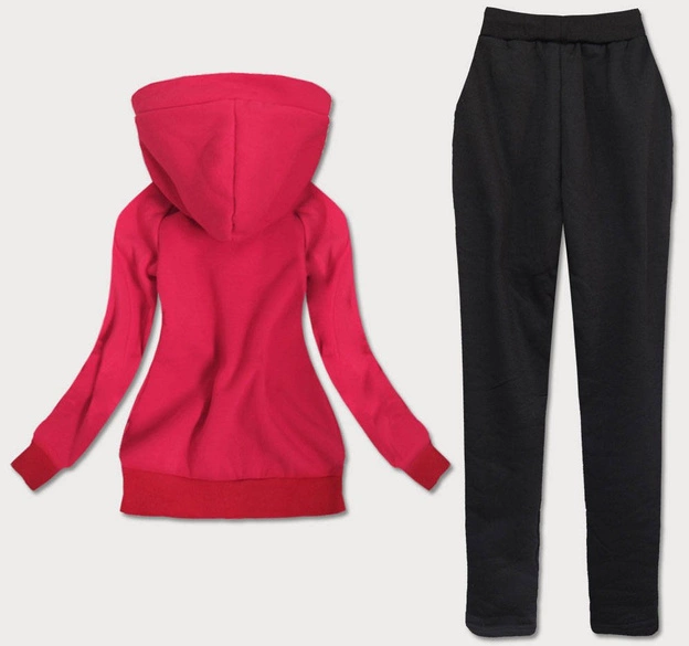 DRES Z KAPTUREM I WYSOKĄ STÓJKĄ MALINOWY (AMG747A)