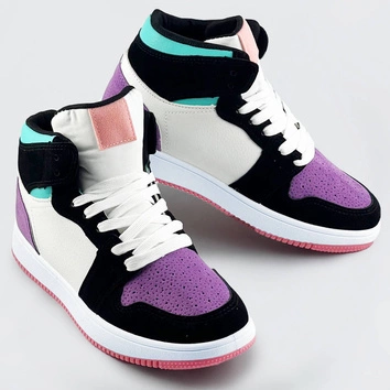 Wyższe buty sportowe fioletowo-czarne (tmh-294)