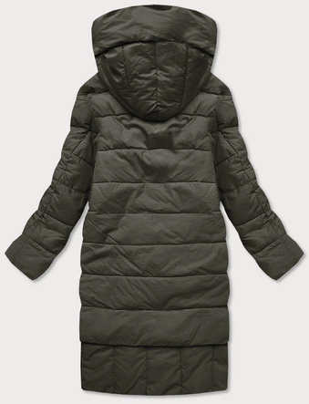 ASYMETRYCZNA KURTKA DAMSKA OVERSIZE KHAKI (1535)