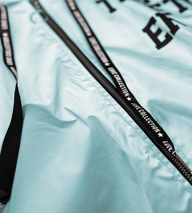 DŁUGA KURTKA WIATRÓWKA MIĘTOWA (671ART)