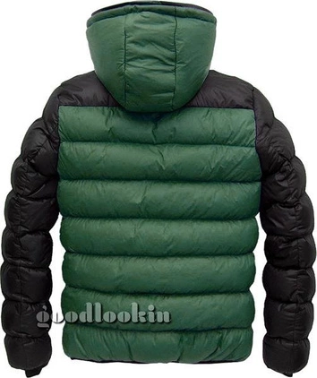 KURTKA ZIMOWA CASABLANCA ZIELONO-CZARNA (40008)