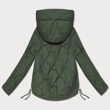 Przejściowa pikowana kurtka damska z kapturem S'West khaki (B8297-11)