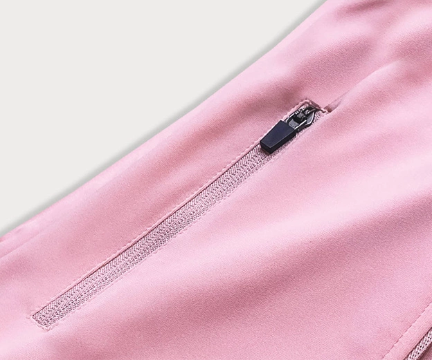 DAMSKA BLUZA Z ELASTYCZNEGO MATERIAŁU CZARNO-RÓŻOWA (HD149-25)