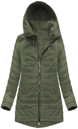 DWUSTRONNA KURTKA Z KAPTUREM KHAKI (W0230)