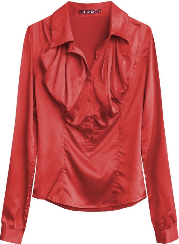 SATYNOWA KOSZULA CZERWONA (1067)