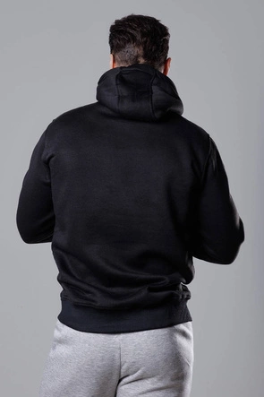Męska bluza z kapturem czarna (68B2009-3)