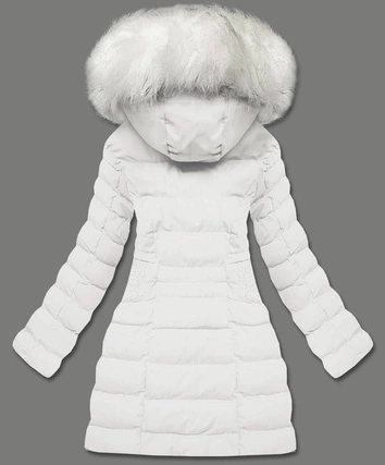 PUCHOWA KURTKA ZIMOWA DAMSKA BIAŁA (16M9061-281)