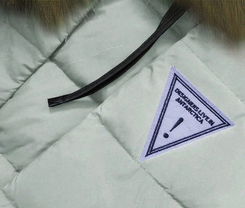 KURTKA Z PUCHEM NATURALNYM SZAROMIĘTOWA (8062)