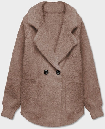 Krótka narzutka alpaka ciemnobeżowa (CJ65)