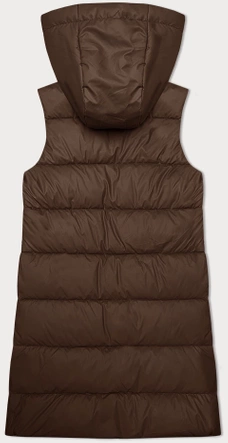 Pikowany bezrękawnik damski puchowy S'West brązowy (B8223-14)