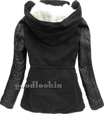 CZARNA PARKA ZIMOWA LIBLAND (LD-7591)