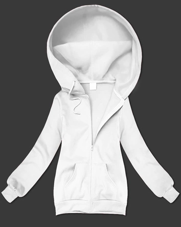 Rozpinana bluza damska z kapturem S'West biała (B-12#)