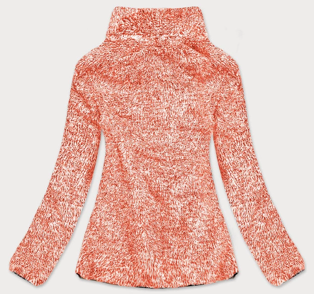 Pluszowa damska bluza melanż pomarańczowa (HH009-48)