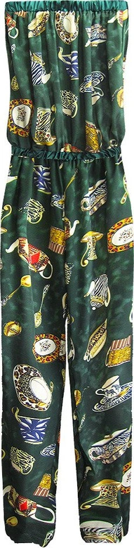 WZORZYSTY KOMBINEZON CIEMNOZIELONY (9224/1)