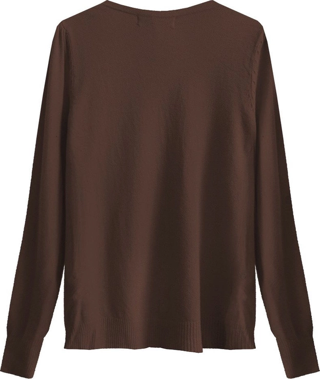 SWETEREK ZE ZDOBIENIAMI CIEMNOBRĄZOWY (X1540X)