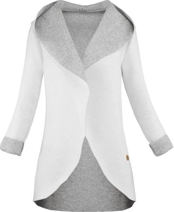 NARZUTKA BLUZA SWEETISSIMA BIAŁO-SZARA (8103-6)