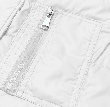 DWUSTRONNA KAMIZELKA DAMSKA BIAŁA (2383)