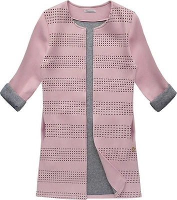 NARZUTKA AŻUROWA ZAMSZOWA RÓŻOWA (8060-10)