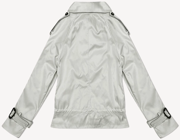 Kurtka z klapami na podszewce beżowa jasna (1802#-12)