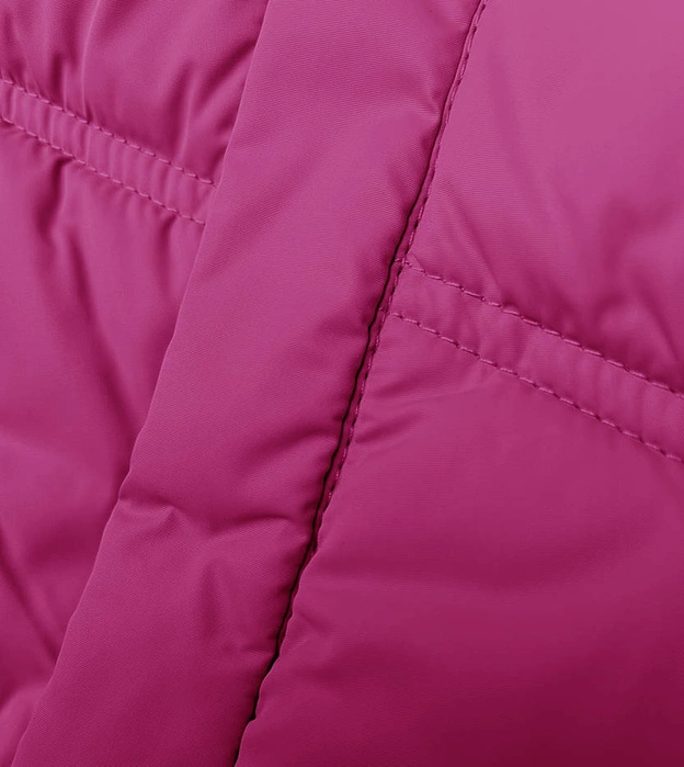 Luźna kurtka damska z kapturem neonowy róż (8118)