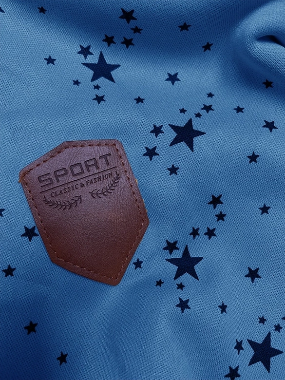 Rozpinana damska bluza w gwiazdki niebieska (2313)