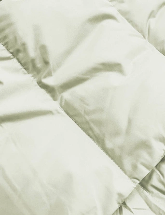 Zimowa kurtka damska z kołnierzem seledynowa (23062-236)