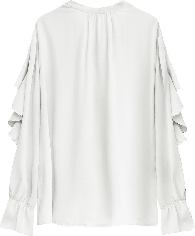 BLUZKA Z FALBANAMI ECRU (474ART)