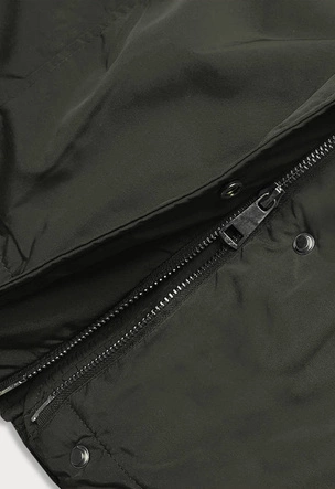 Zimowa kurtka damska khaki (m21309)