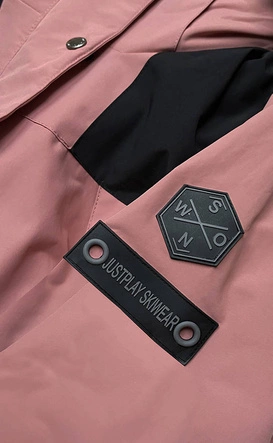 DAMSKA KURTKA ZIMOWA Z PASEM ŚNIEŻNYM RÓŻOWA (B2380)