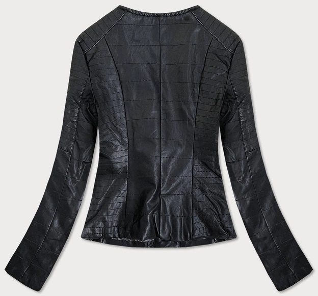 Pikowana ramoneska z ekoskóry czarna (q-059)