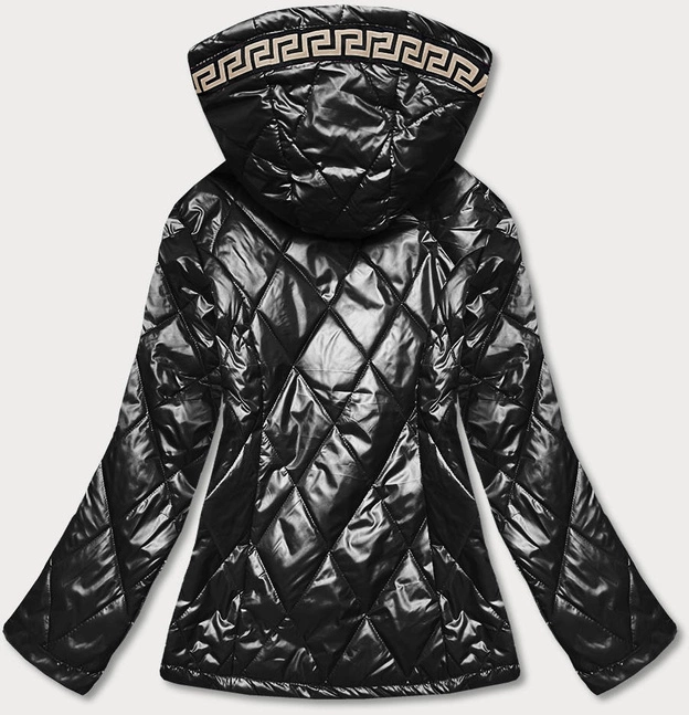 PIKOWANA KURTKA PLUS SIZE CZARNA (B8013-1)