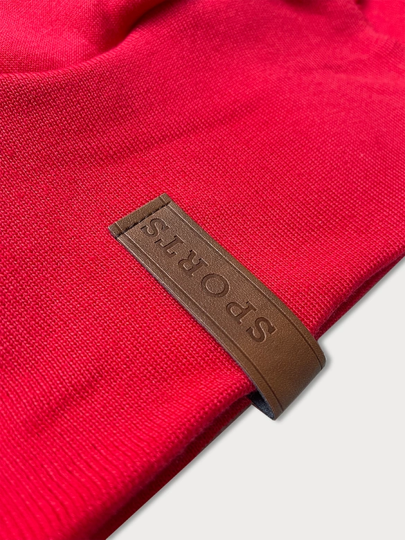 Gładka bluza damska z kapturem LHD ciemnoczerwona (AMG169)