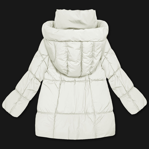 Puchowa damska kurtka oversize S'West złamany biały (B8539-26)