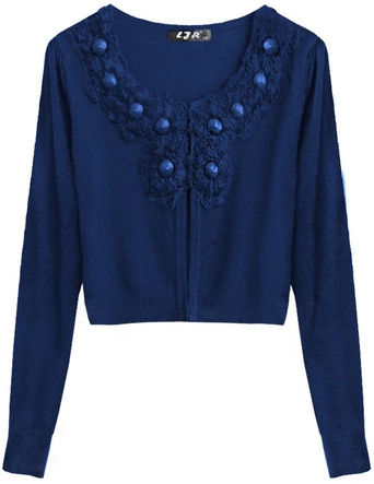 KRÓTKI SWETEREK ZE ZDOBIENIAMI CHABROWY (1523)