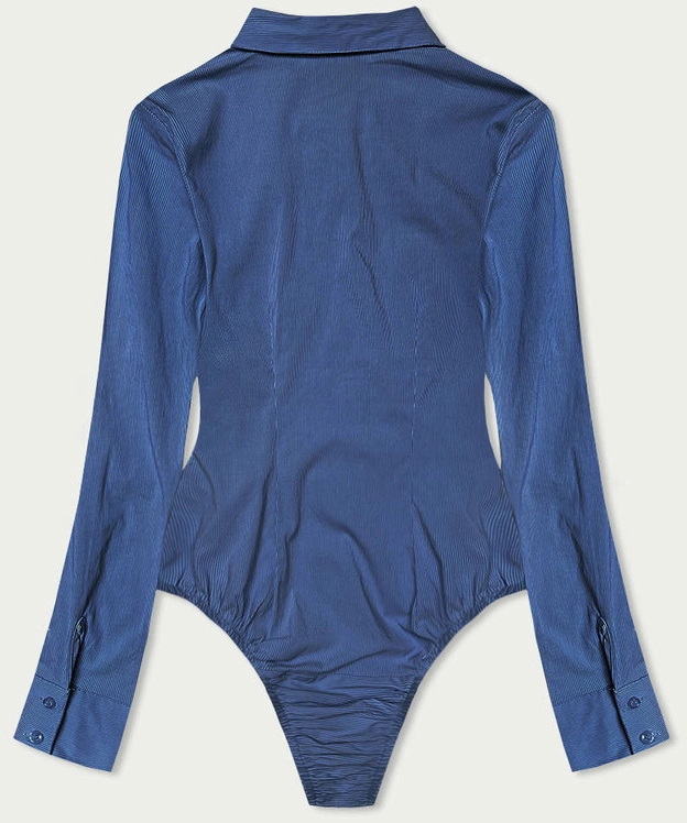 Damska koszula body w paski granatowa (M-8890)