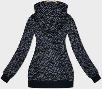 Rozpinana bluza damska w serduszka granatowa (2315)