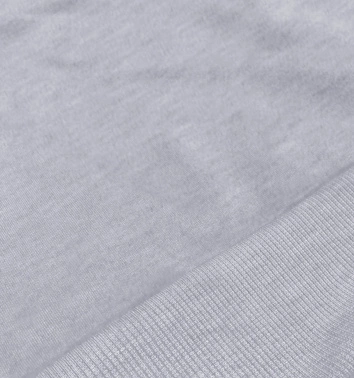 Cienka krótka bluza dresowa damska jasnoszara (8B938-2)