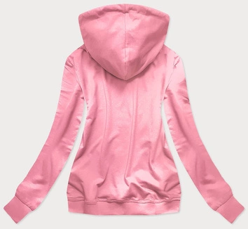 Damska bluza sportowa z nadrukiem różowa (n7283)