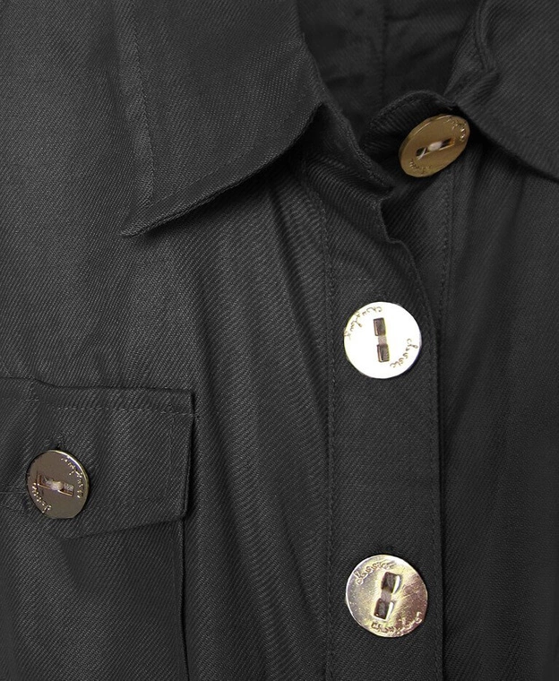 SUKIENKA MINI Z LNU CZARNA (2829)