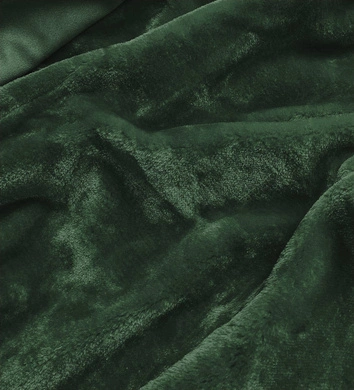 ZAMSZOWA DAMSKA KURTKA ZIMOWA Z FUTERKIEM BUTELKOWA ZIELEŃ (6517BIG)