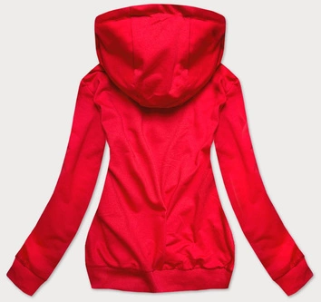 Cienka bluza dresowa damska czerwona (20002)