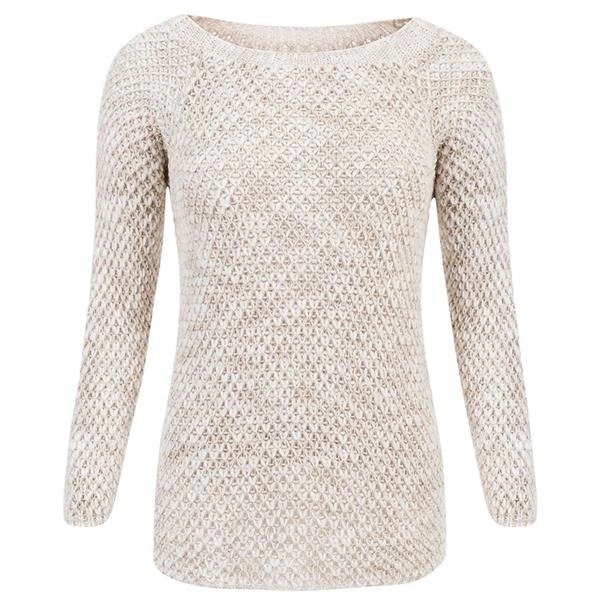 GRUBY SWETER BEŻOWY JASNY (SW305)