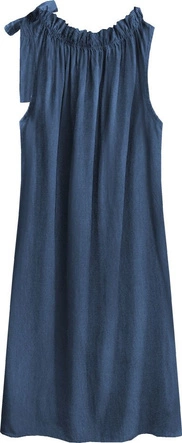 SUKIENKA OVERSIZE Z FALBANĄ CIEMNONIEBIESKA (392ART)