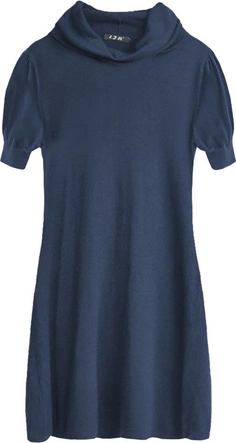 SWETERKOWA TUNIKA Z GOLFEM GRANATOWA (1186)