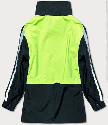 Damska kurtka wiatrówka czarno/zielona (ag3-010)