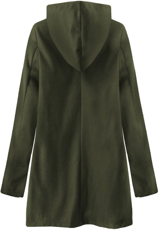 MINIMALISTYCZNY PŁASZCZ Z KAPTUREM KHAKI (199ART)