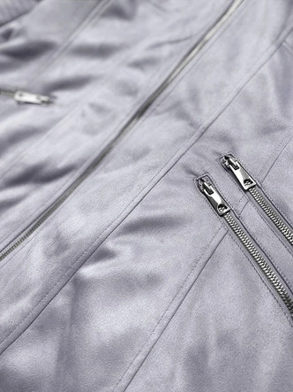 ZAMSZOWA DAMSKA KURTKA ZIMOWA Z KAPTUREM WRZOSOWA (6516BIG)