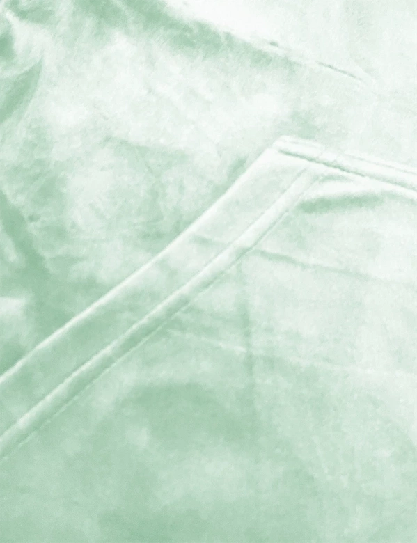 Welurowy dres damski z rozpinaną bluzą pistacja (8C1176-39)